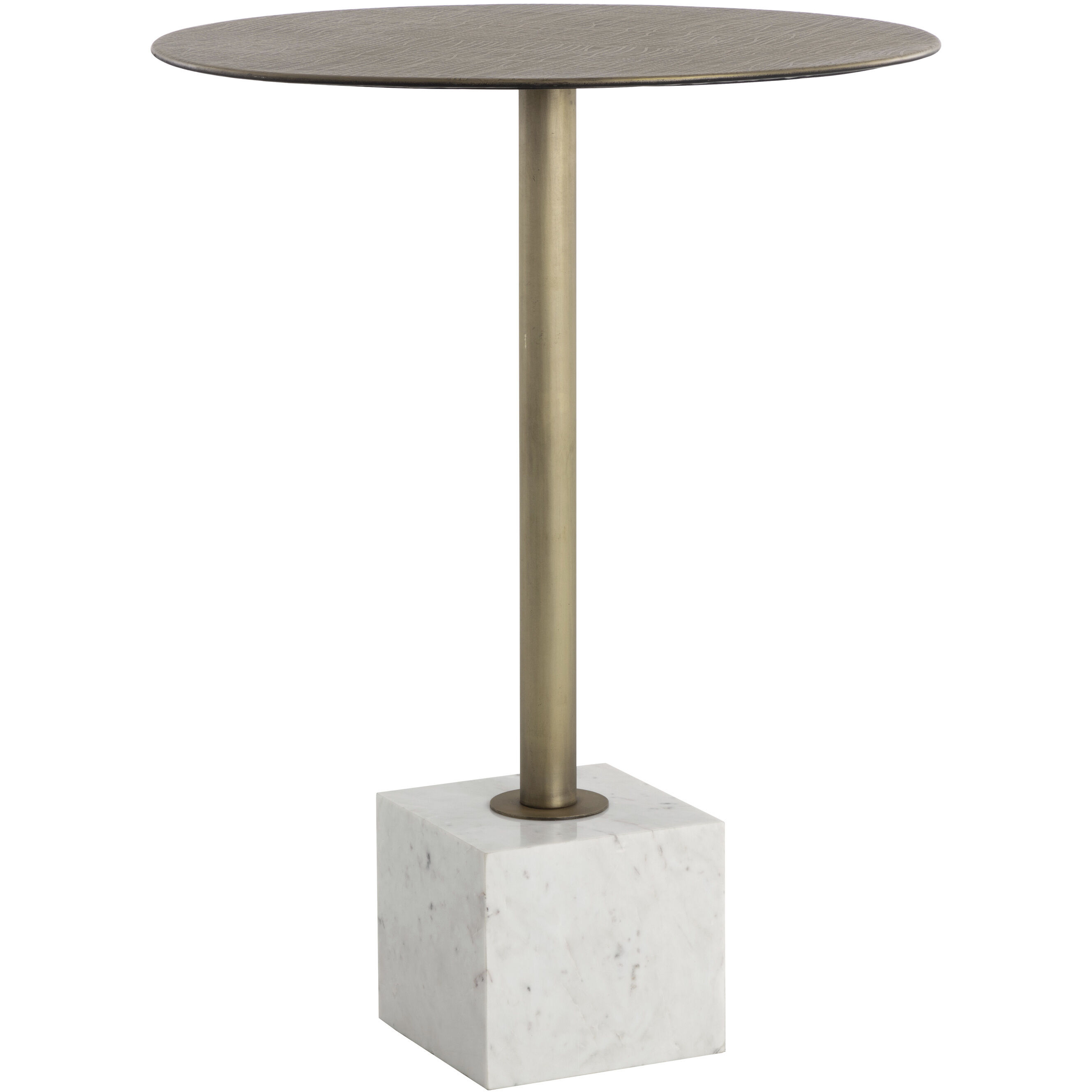 Kata White Marble Bar Table